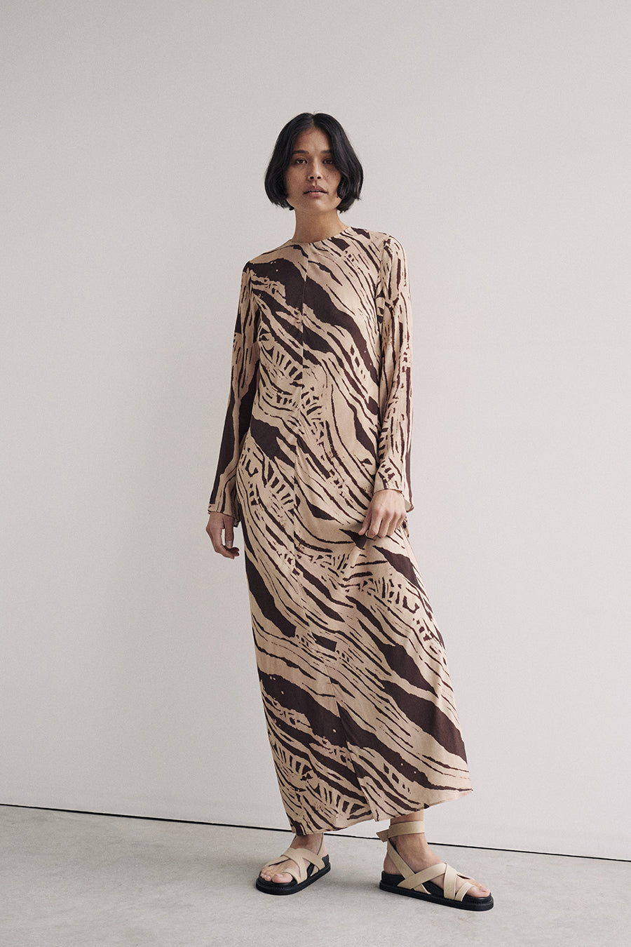 QUINN SLEEVED SLIP DRESS