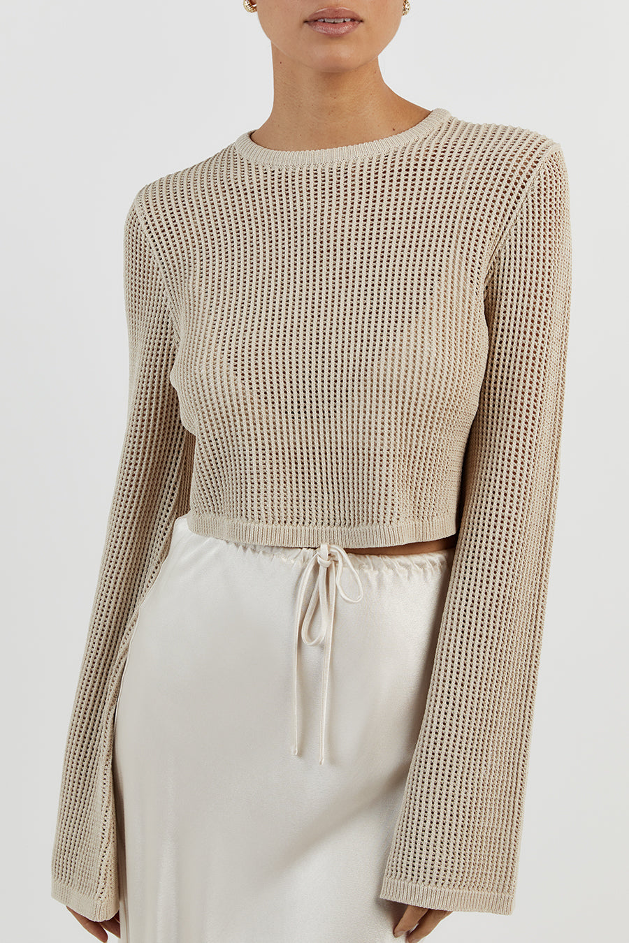 OPHELIA STONE LONG SLEEVE CROP