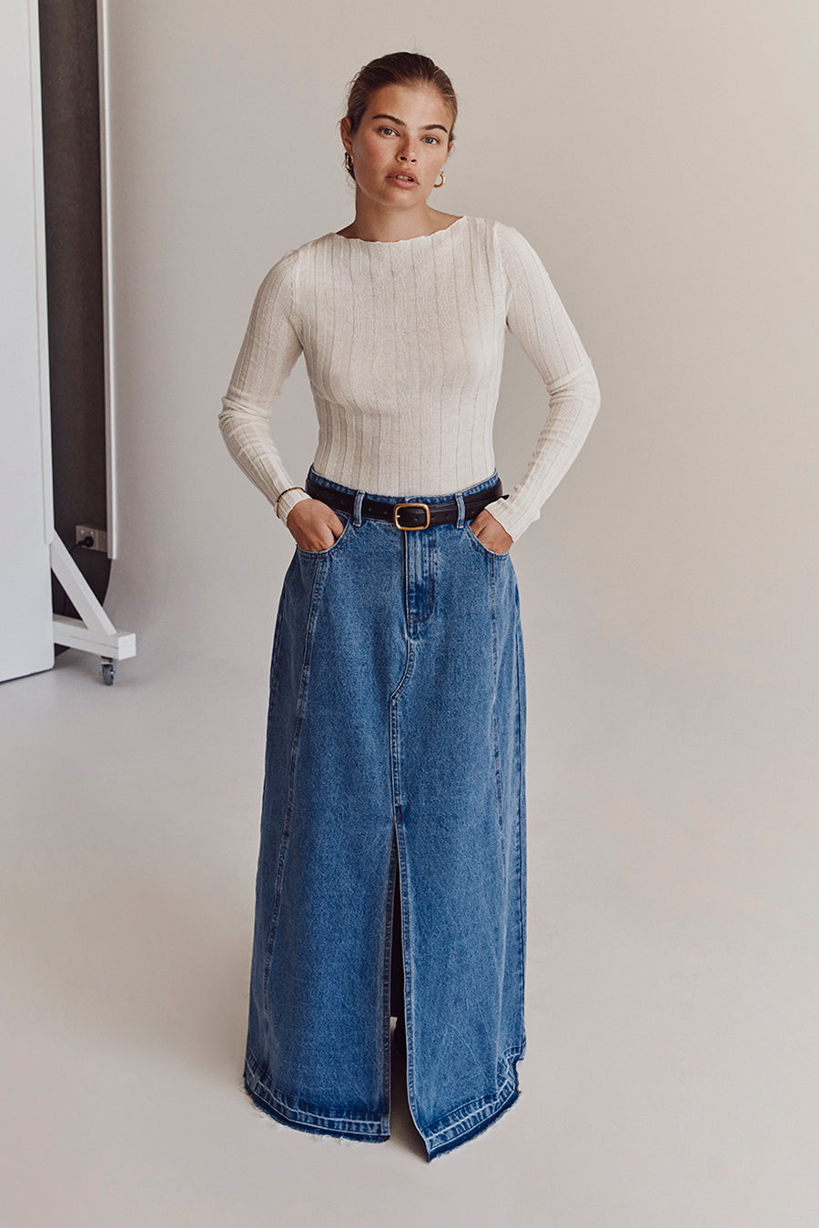 GOLDIE OFF WHITE LONG SLEEVE TOP