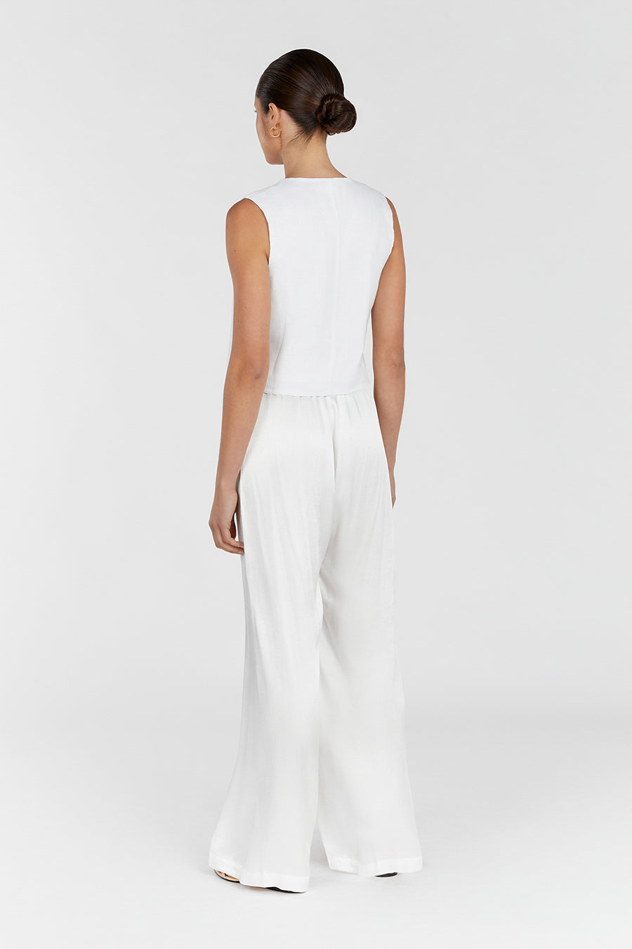 MYA WHITE SATIN PANT