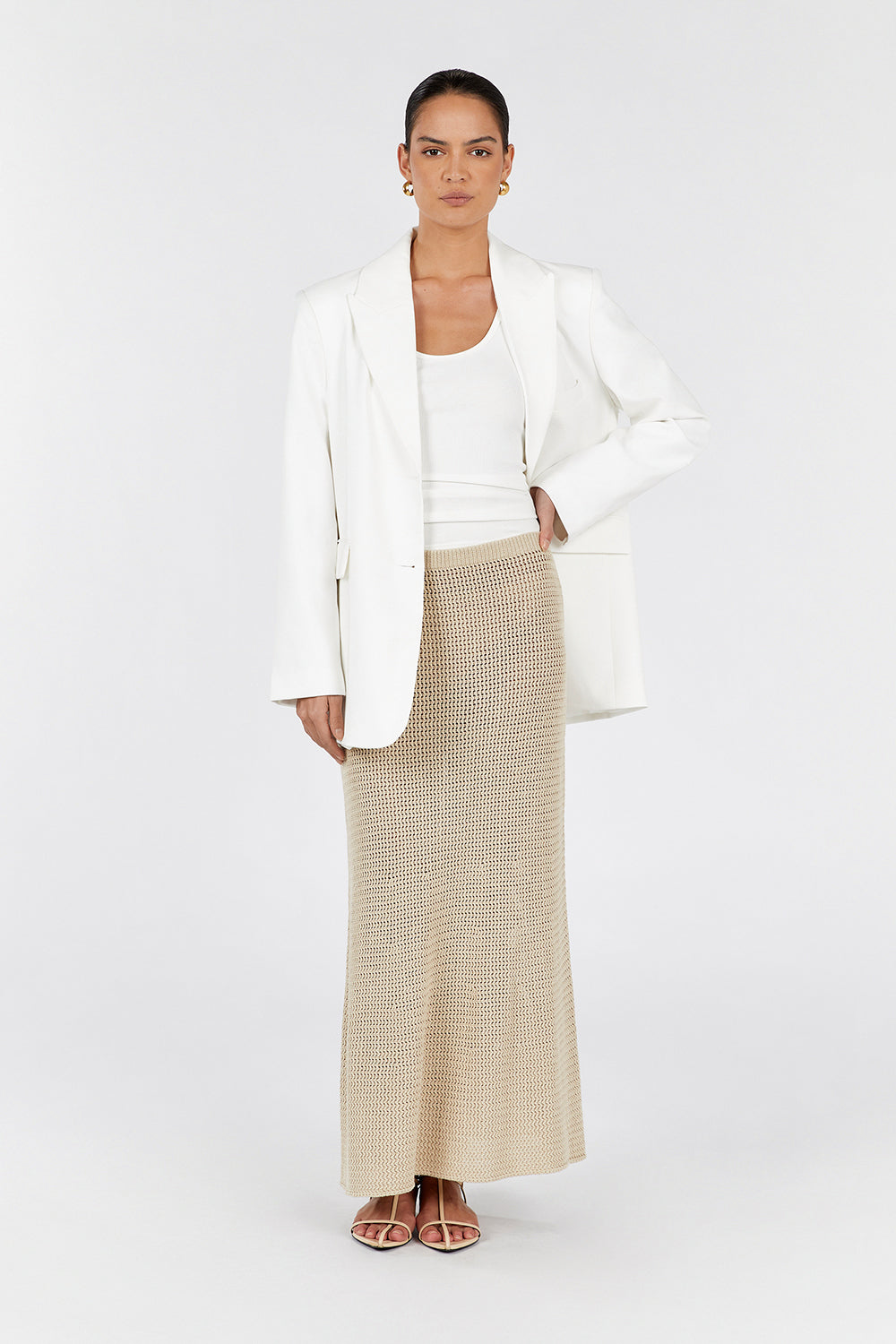 ZADIE NATURAL CROCHET SKIRT