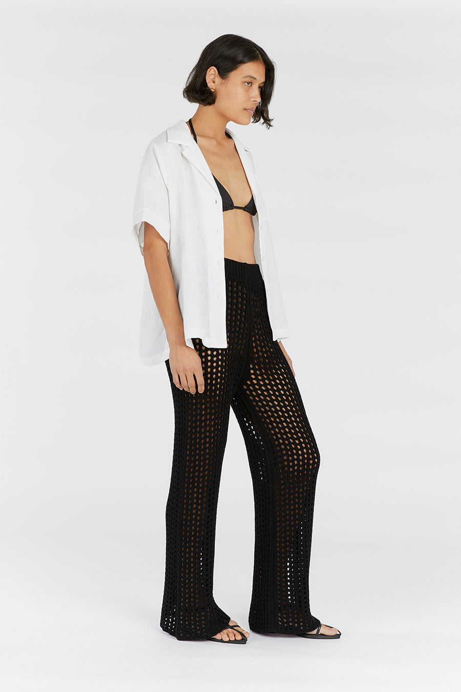 HUNTER BLACK CROCHET PANT