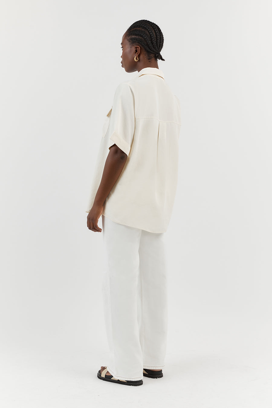 AMELIA OFF WHITE SAFARI SHIRT