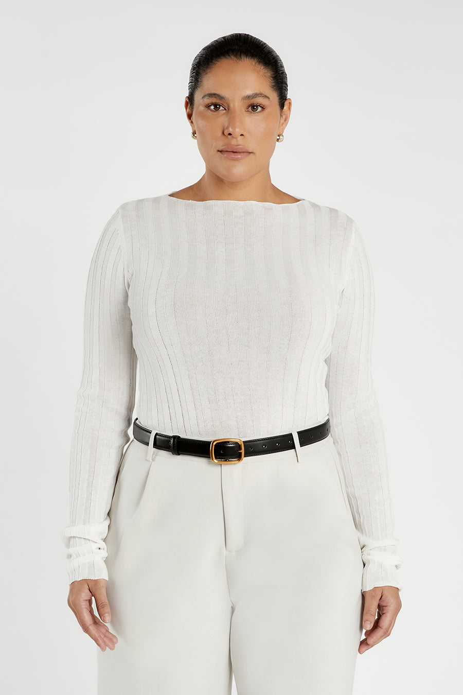 GOLDIE OFF WHITE LONG SLEEVE TOP