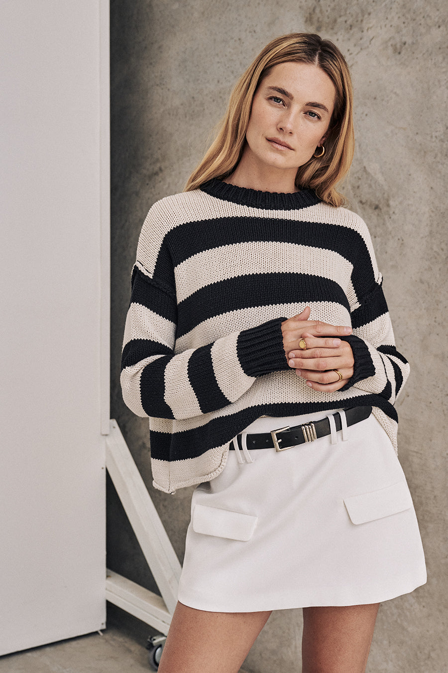 AGATHA STONE STRIPE JUMPER