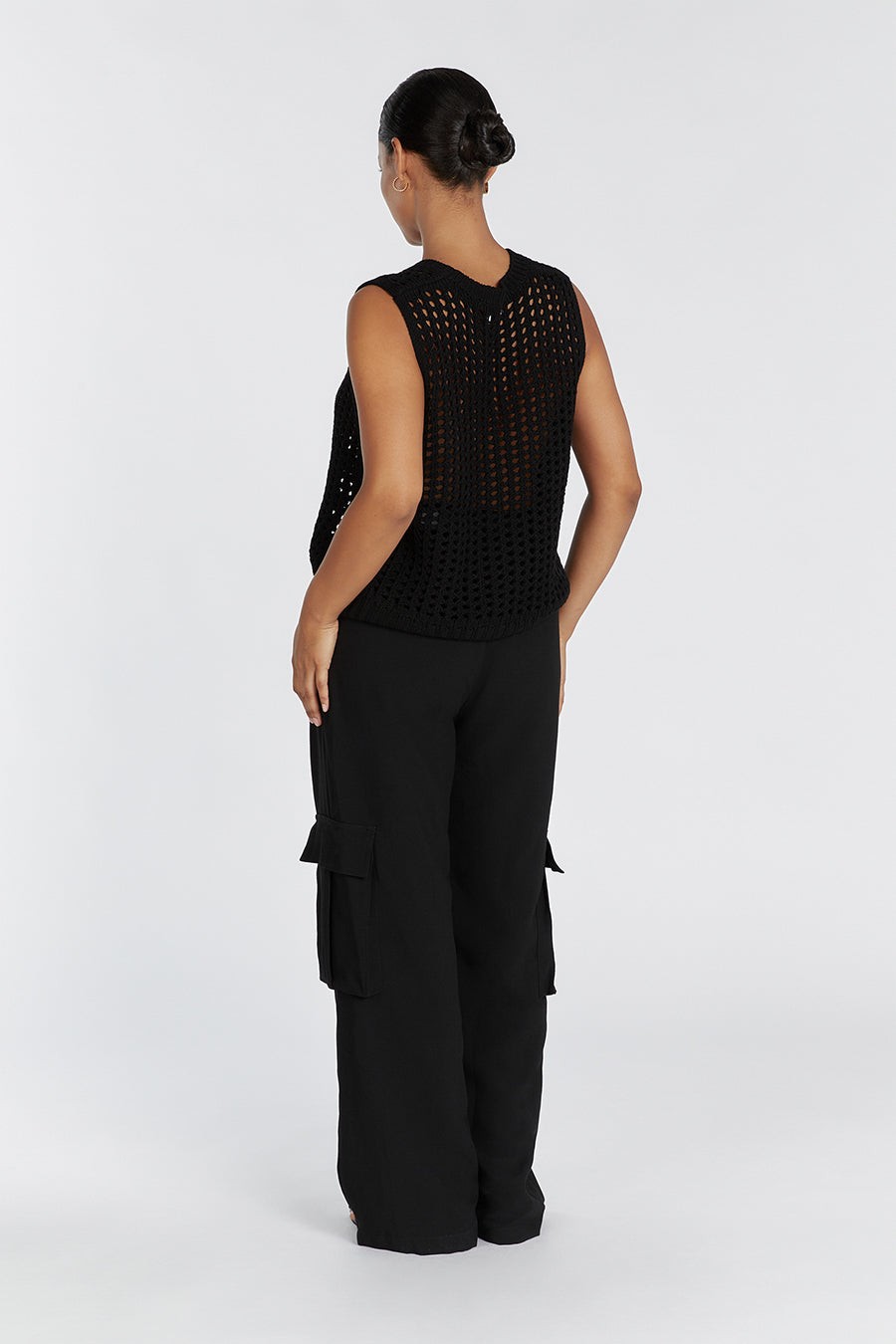 HUNTER BLACK CROCHET TANK