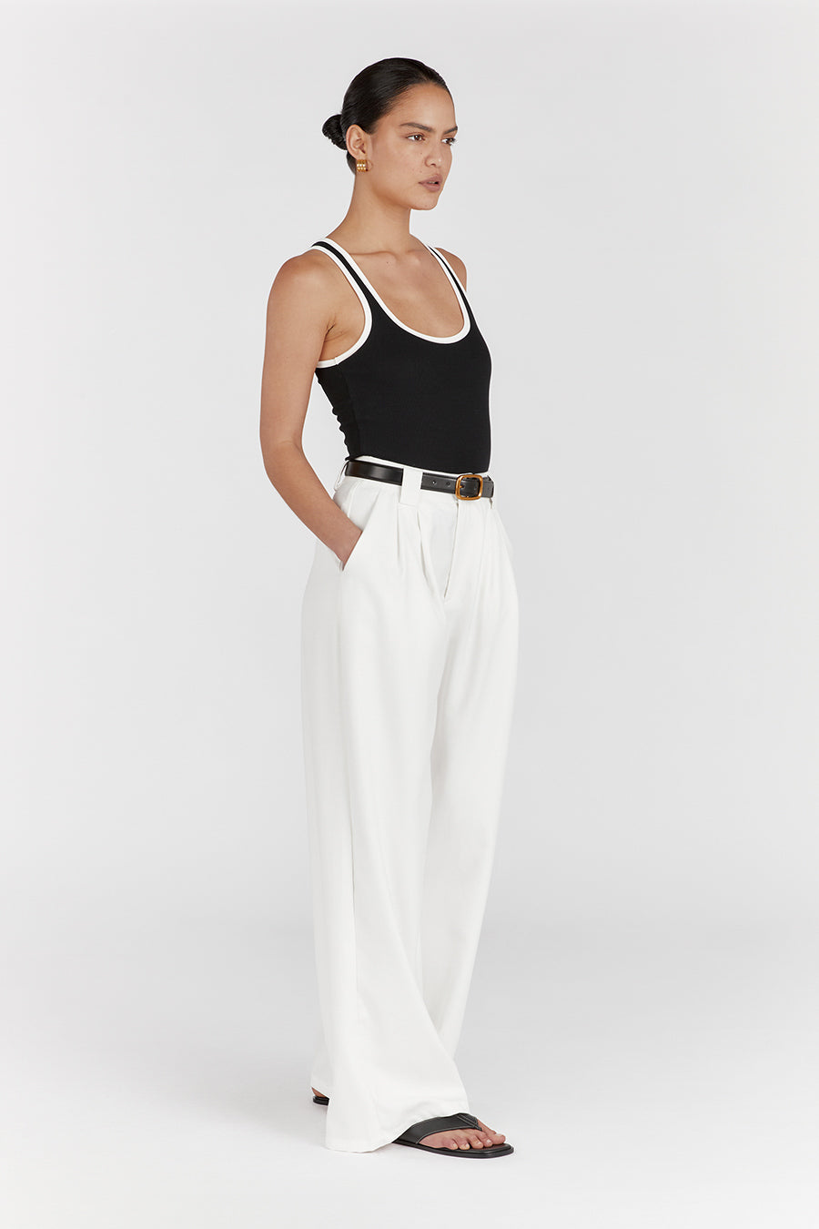 HARLEY WHITE WIDE LEG PANT
