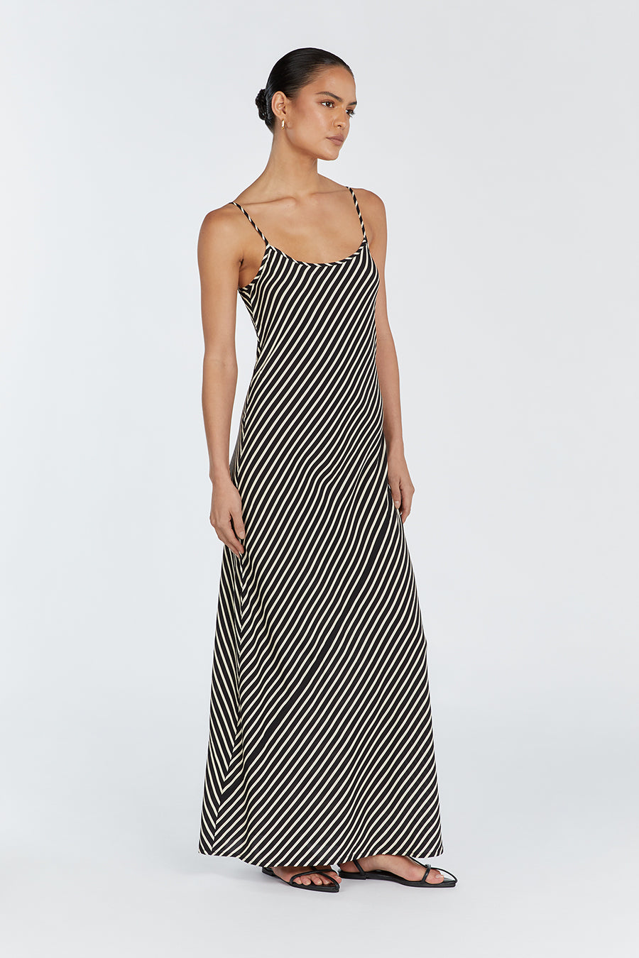 RORY STRIPE SCOOP MAXI DRESS