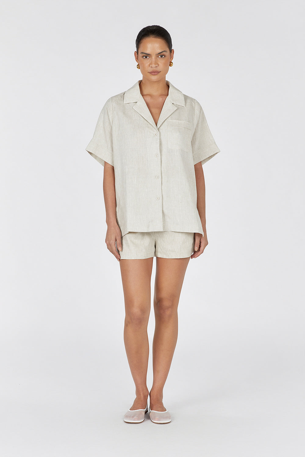 CAMPBELL NATURAL LINEN SHIRT