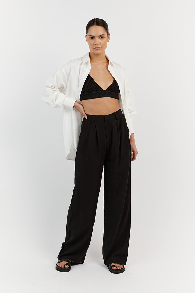 DENNY BLACK CROCHET BRALETTE