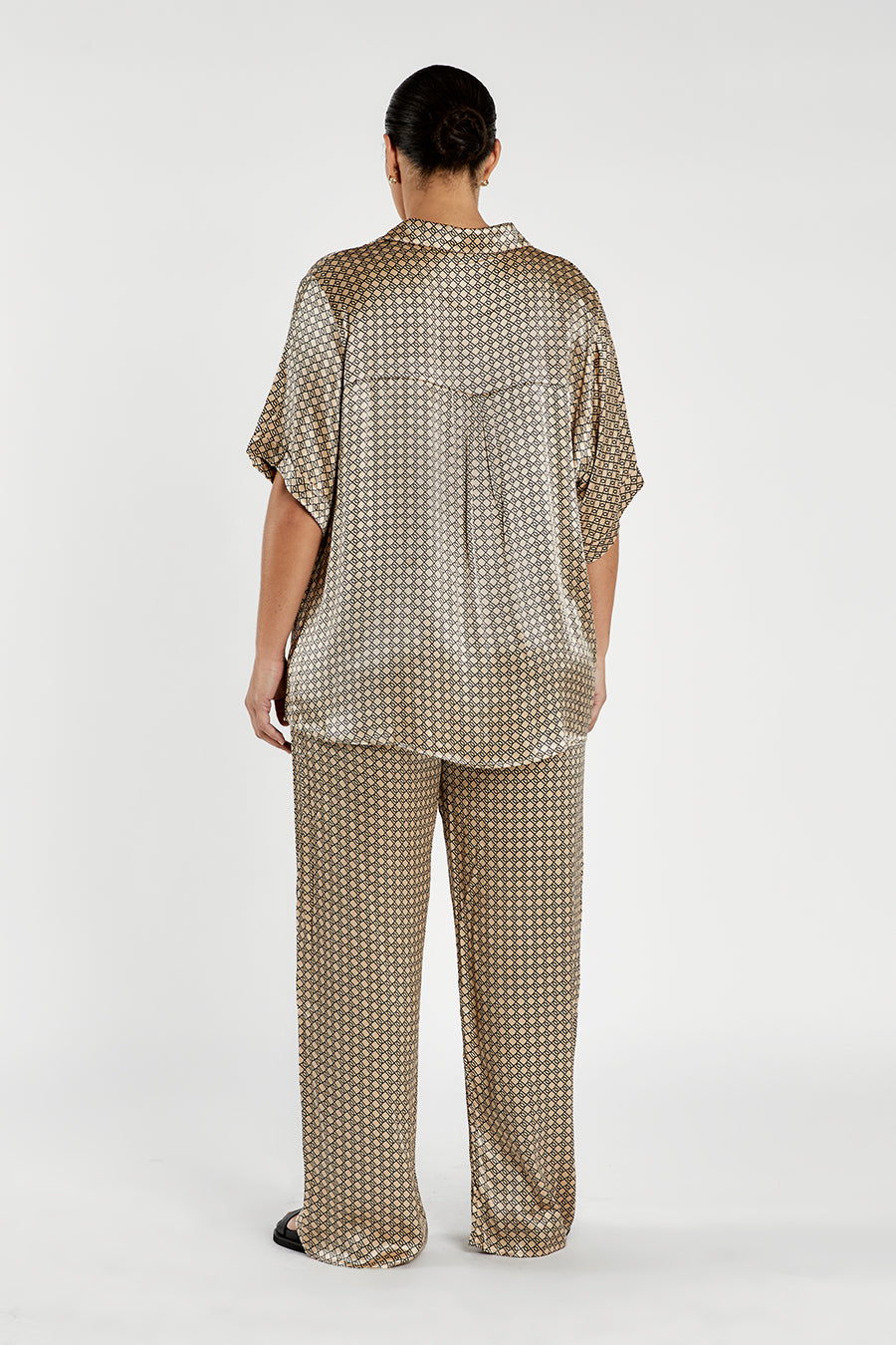 LOU SWIRL SATIN VACATION SHIRT