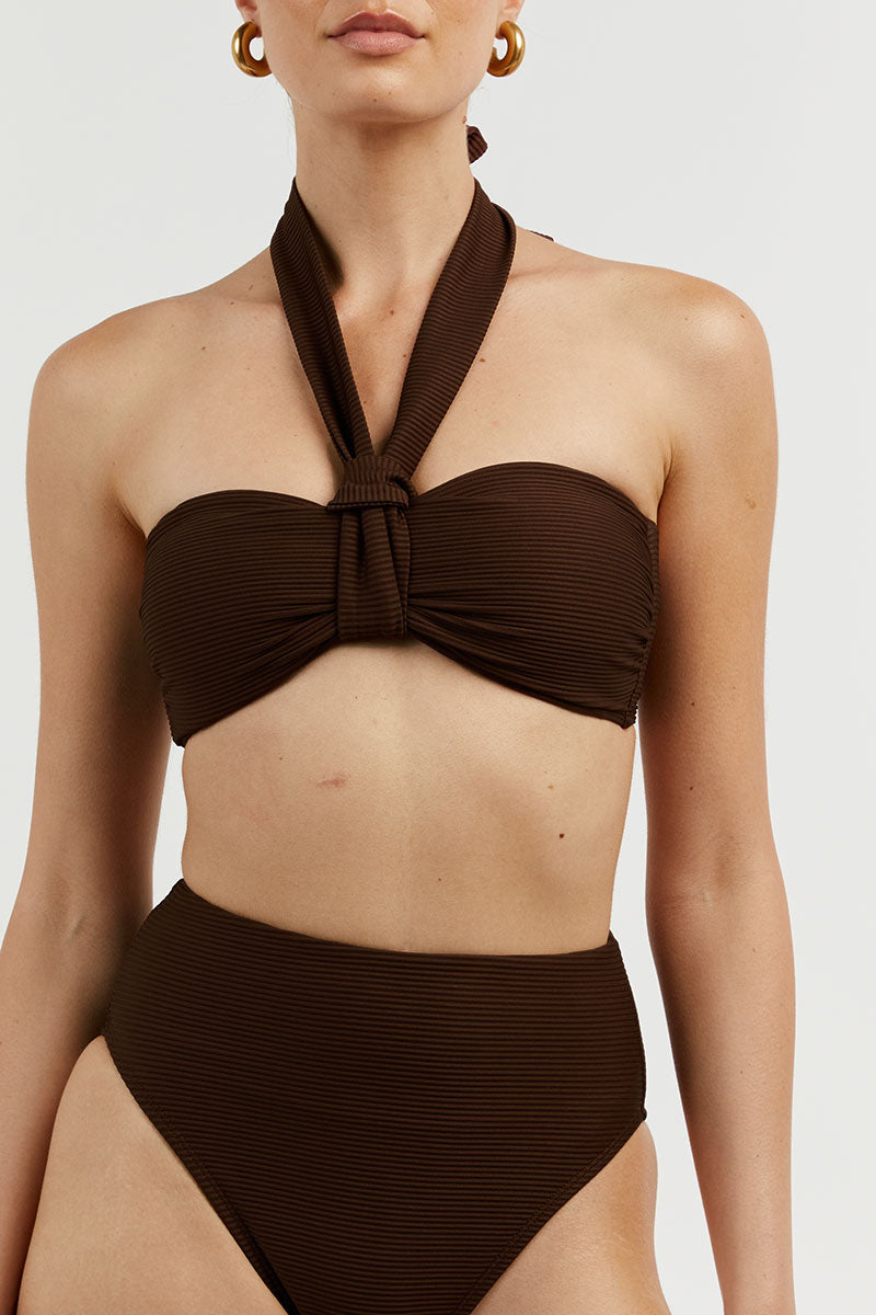 AMAYA CHOC MULTI WAY BIKINI TOP