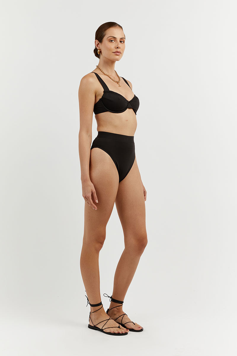 AMAYA BLACK SWIM BRALETTE TOP