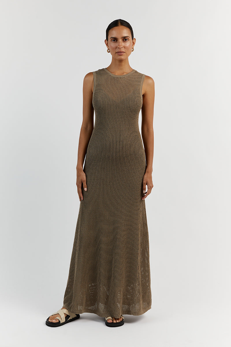 OPHELIA MOSS CROCHET MAXI DRESS