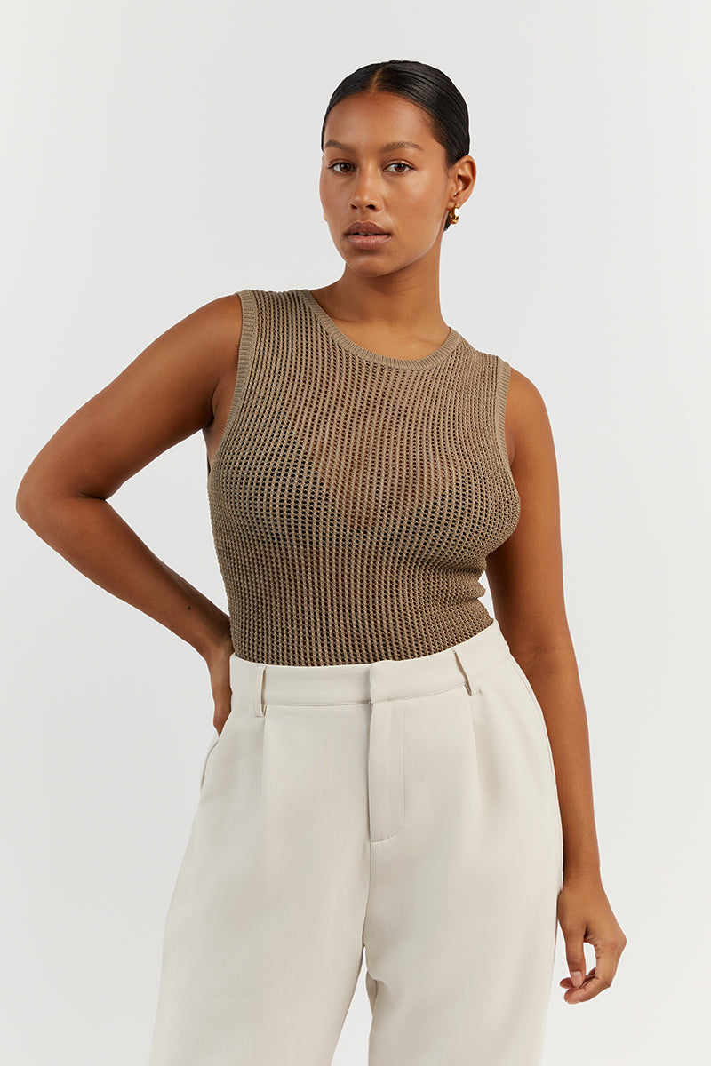 OPHELIA MOSS CROCHET TANK