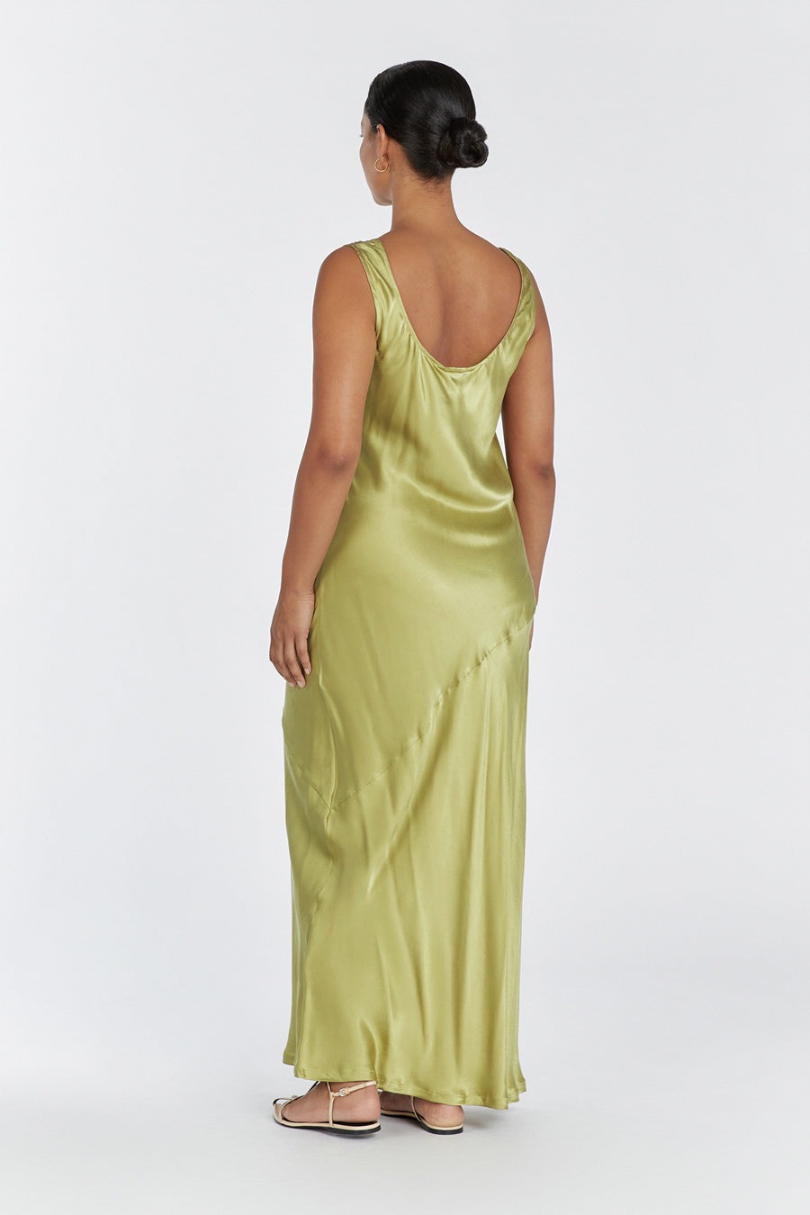 JACKIE PEAR SILK MAXI DRESS