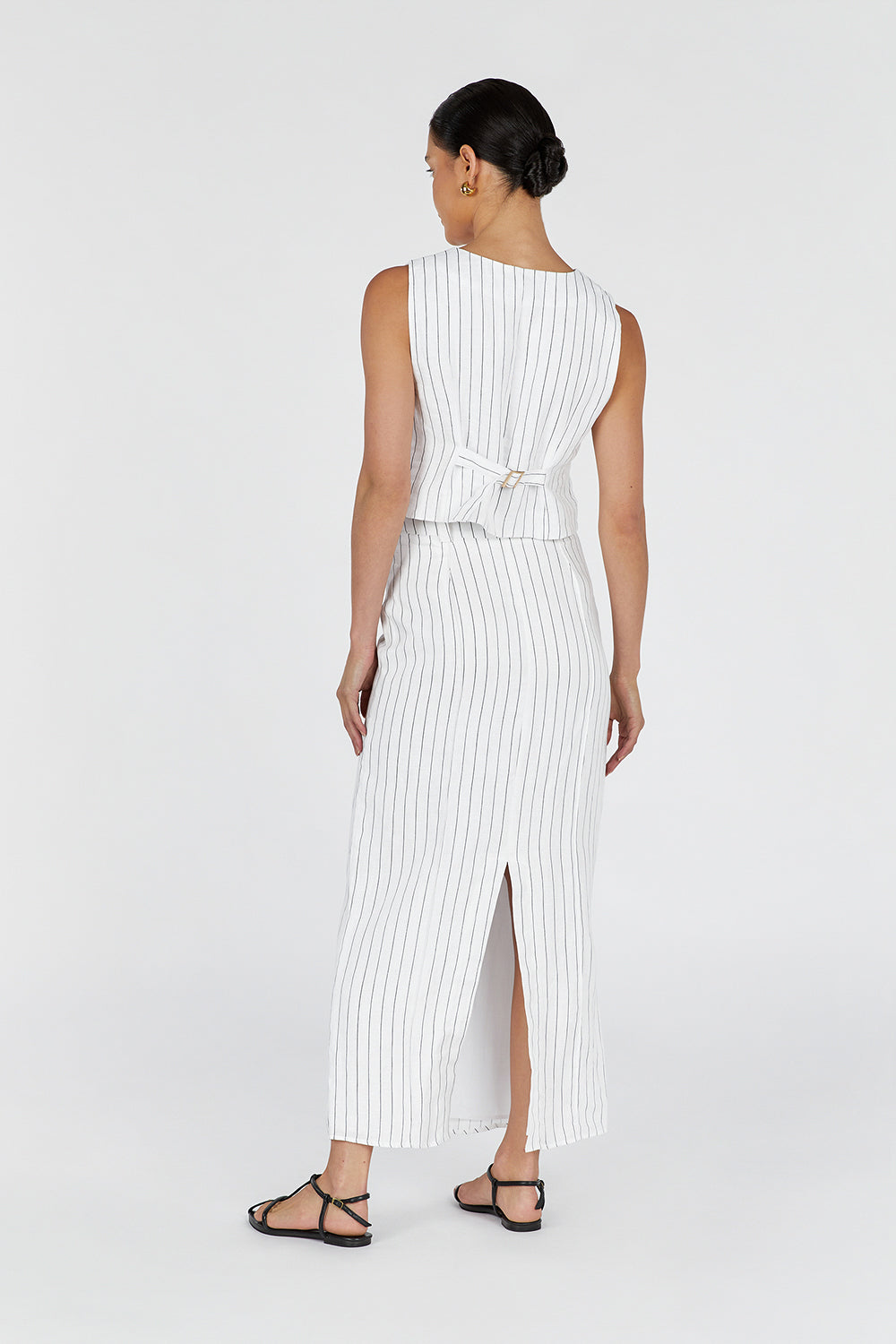 MARCEL WHITE PINSTRIPE VEST