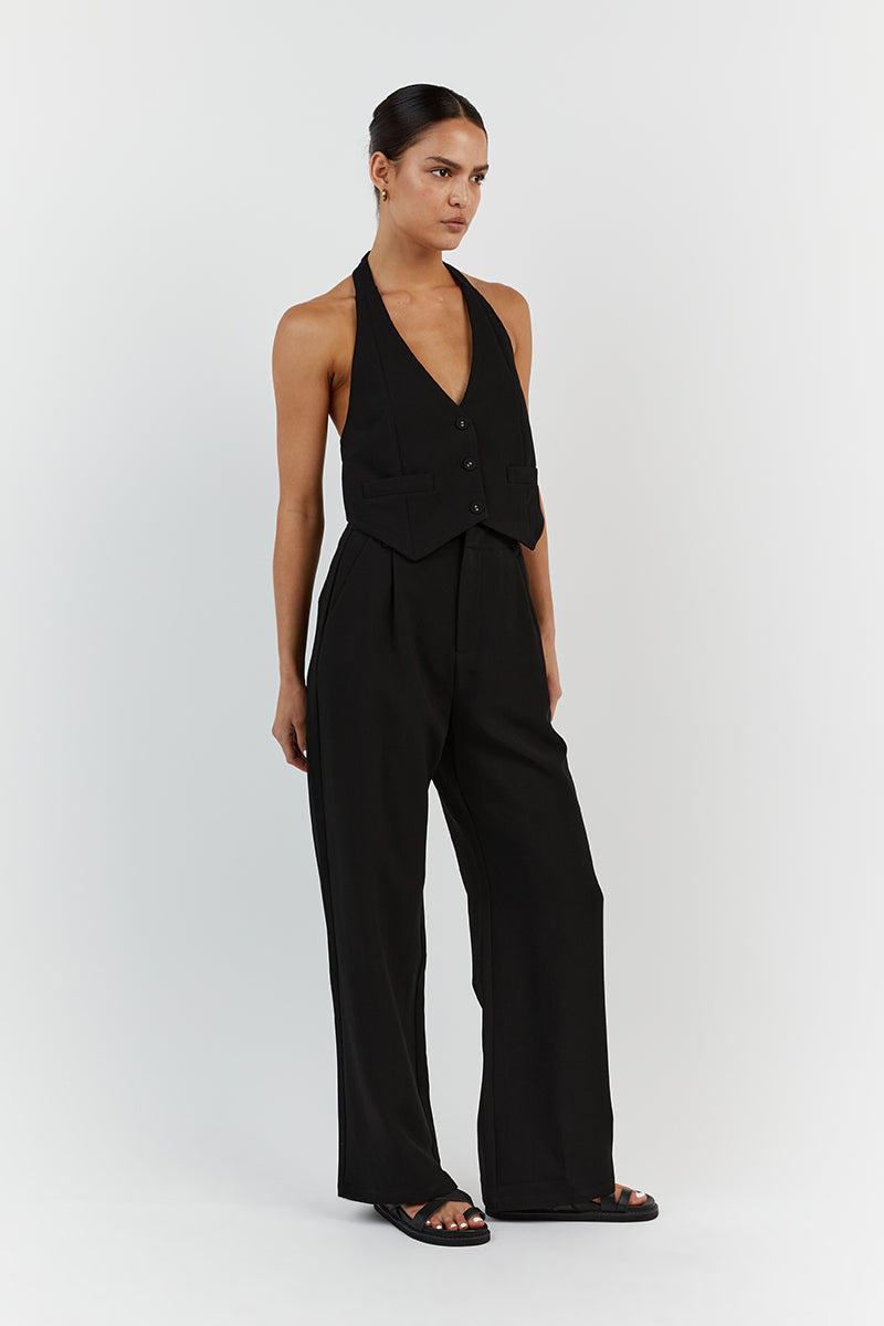 EVA BLACK HALTER VEST