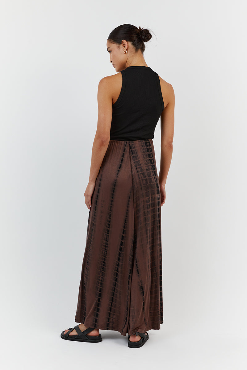 BEAU CHOC TIE DYE MIDI SKIRT