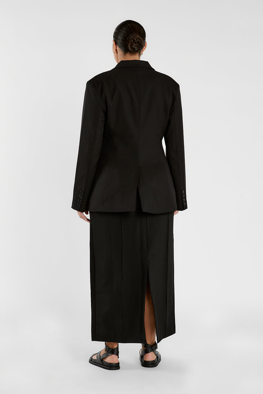 APOLLO BLACK CINCHED BLAZER