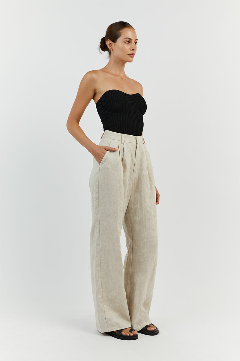 RAVEN BLACK KNIT BANDEAU