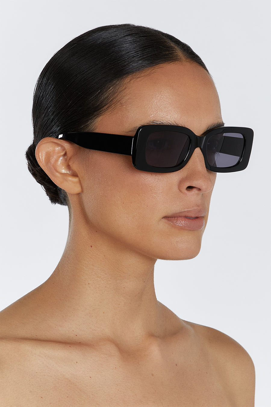 LUV LOU THE MARGOT BLACK SUNGLASSES