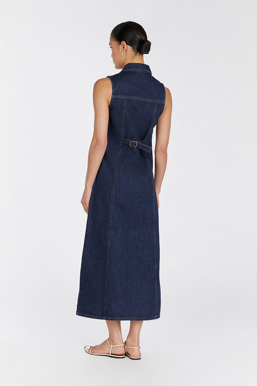 LENNON INDIGO DENIM MIDI DRESS