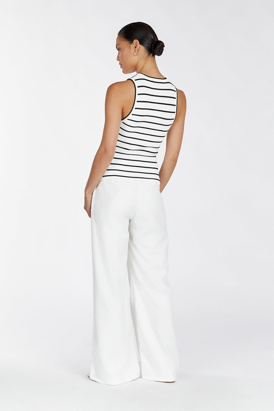 HENRY WHITE STRIPED KNIT TANK