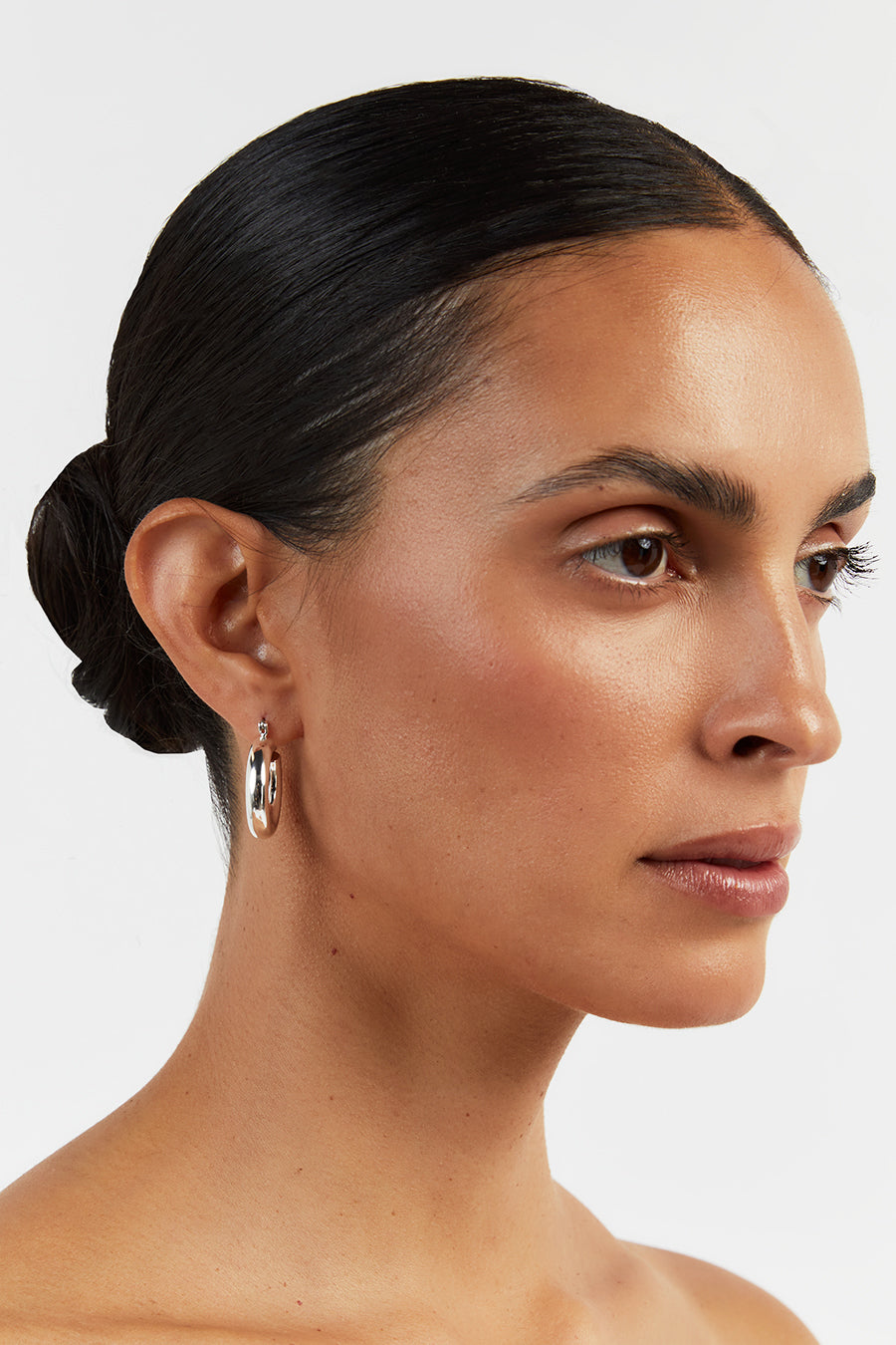 LUV AJ BABY AMALFI SILVER HOOPS