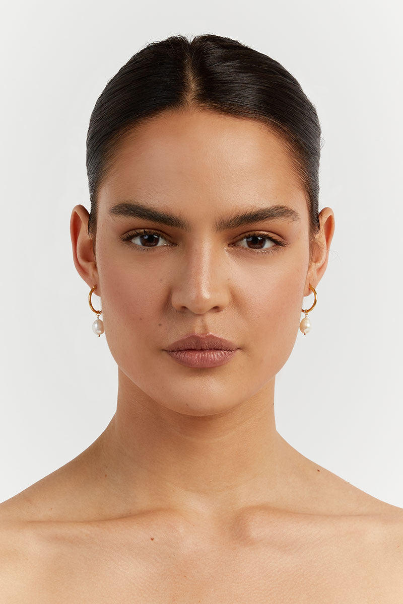 ARMS OF EVE AUGUSTA GOLD&PEARL HOOP