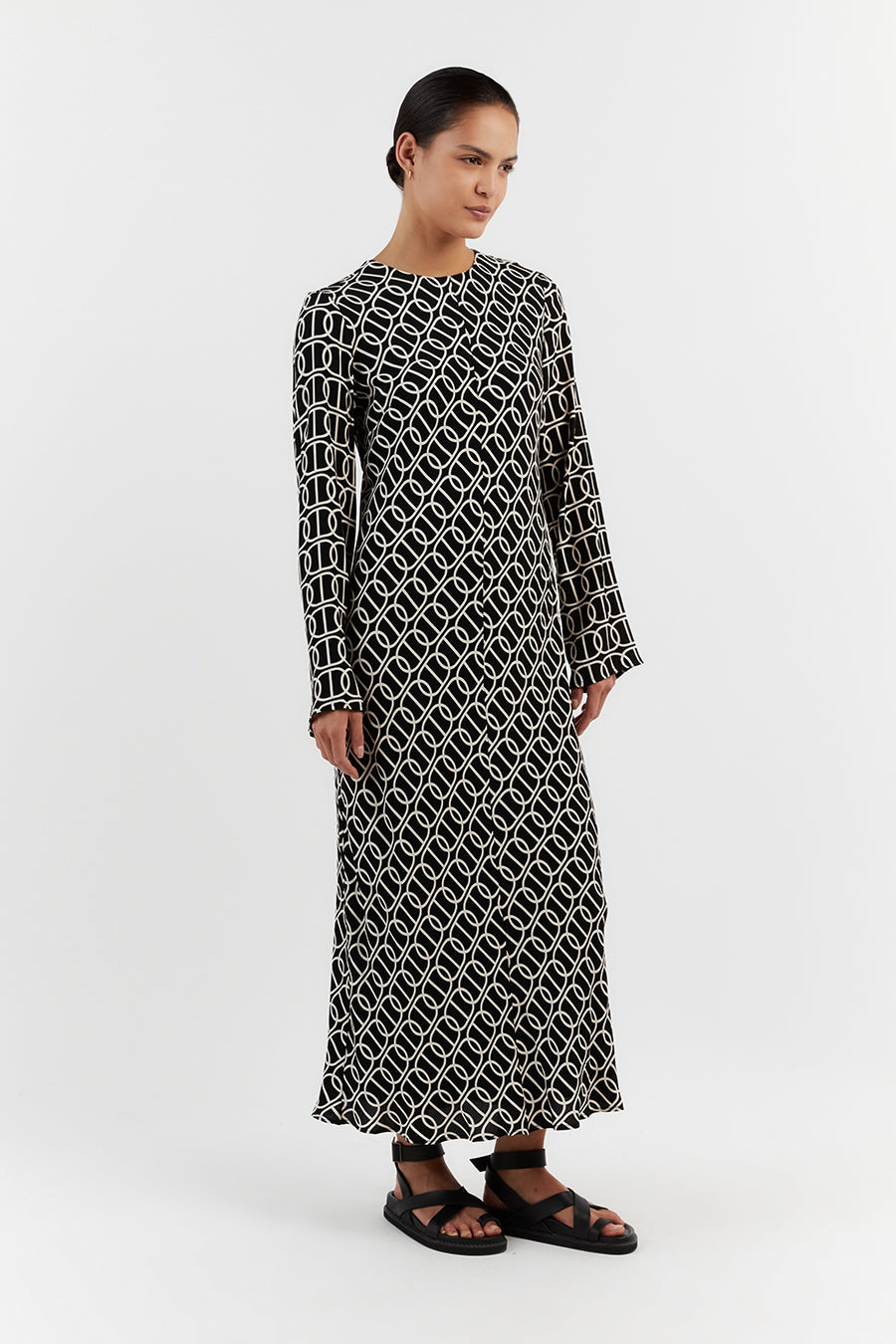 IZZIE CHAIN SLEEVED DRESS