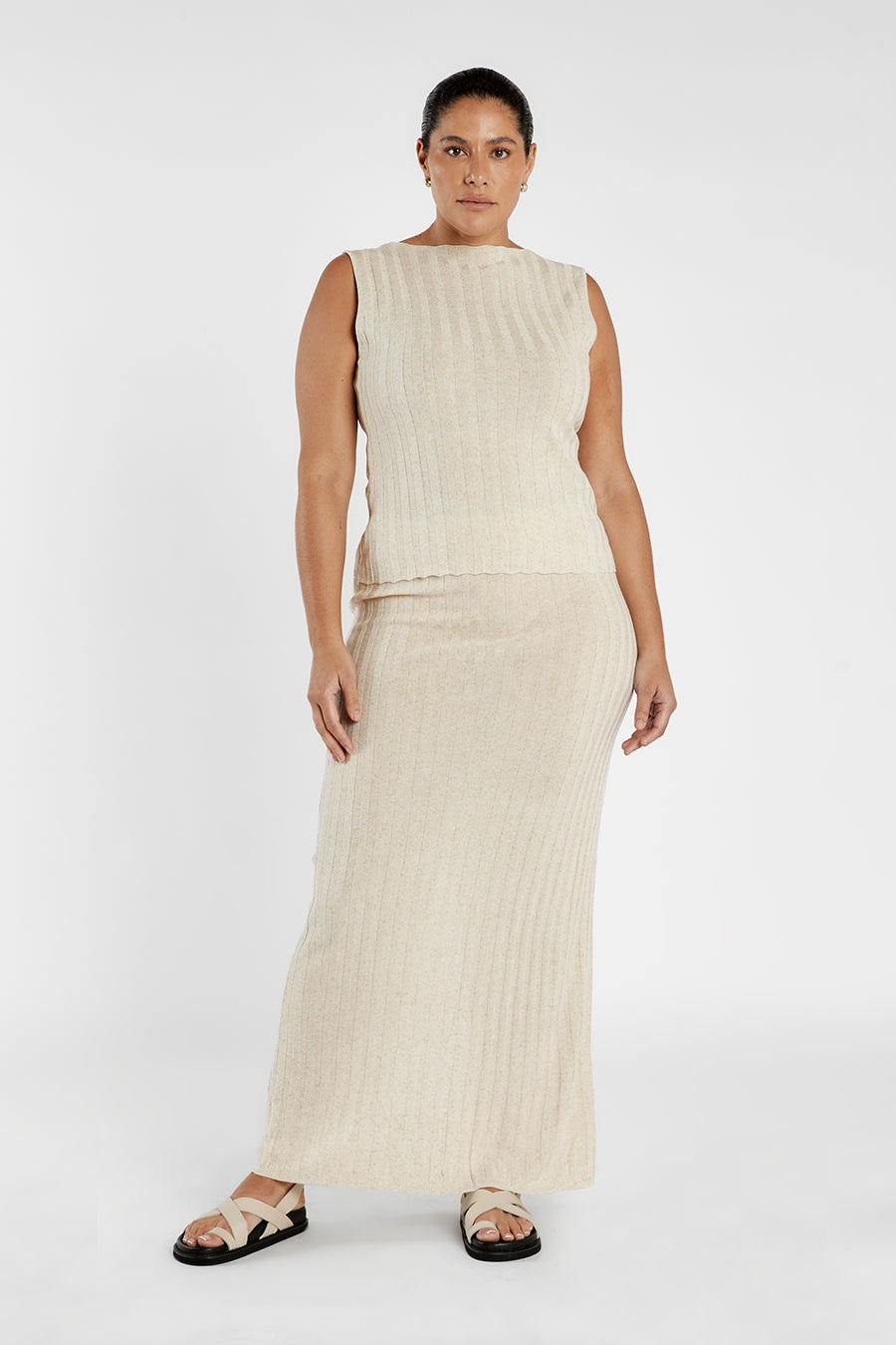 GOLDIE NATURAL BOAT NECK TANK