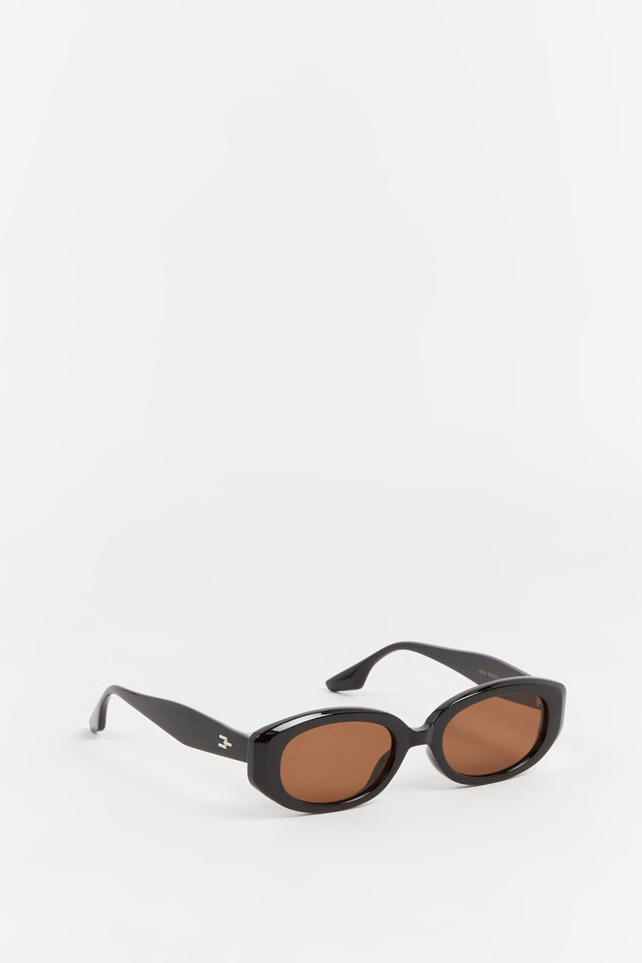 FOWLER BLACK OVAL SUNGLASSES