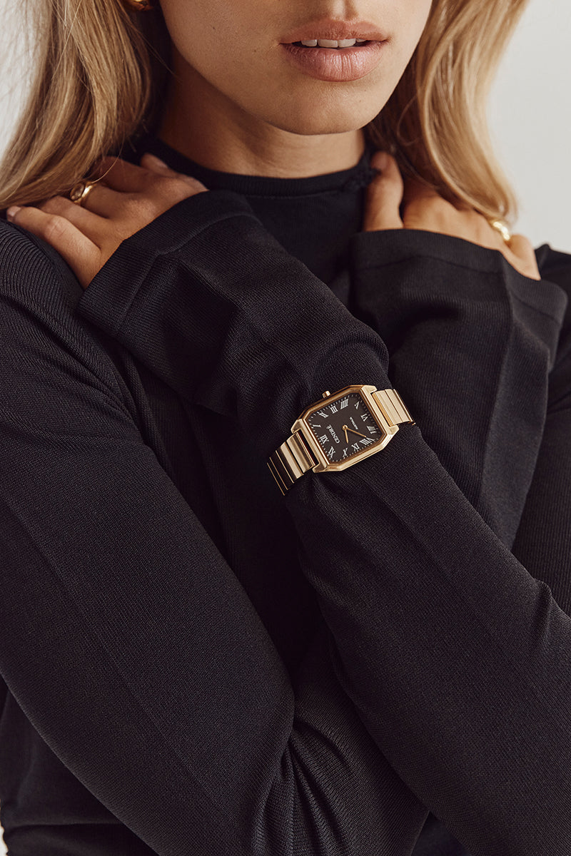 CENDRE DILLON BLACK & GOLD WATCH