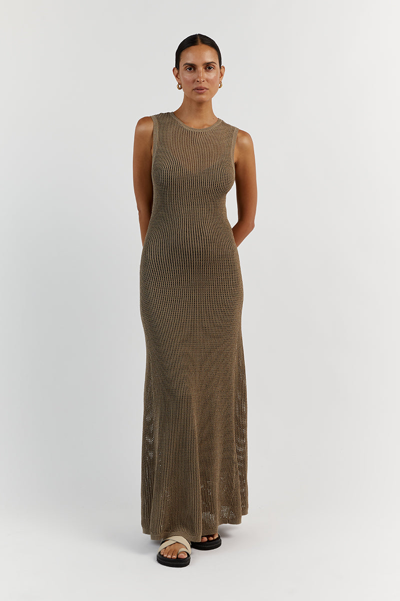 OPHELIA MOSS CROCHET MAXI DRESS