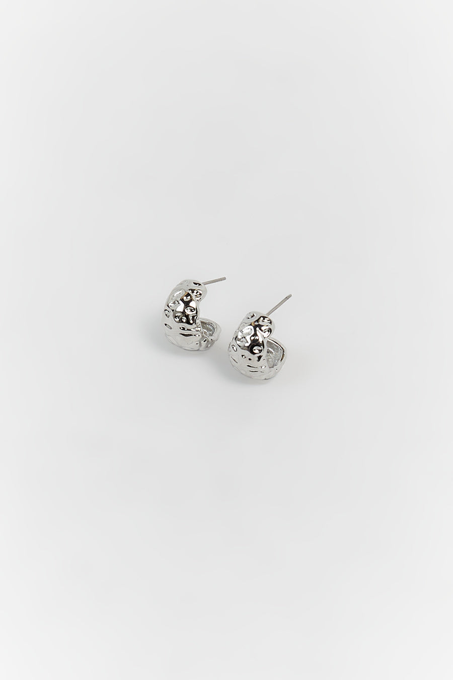 LUV AJ MOLTEN MINI SILVER HOOPS