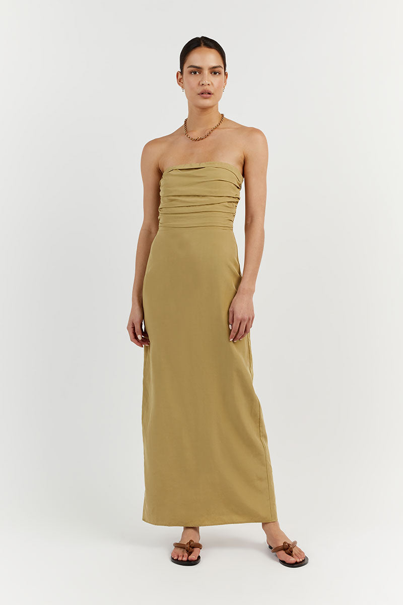 SHELBY PISTACHIO MIDI DRESS