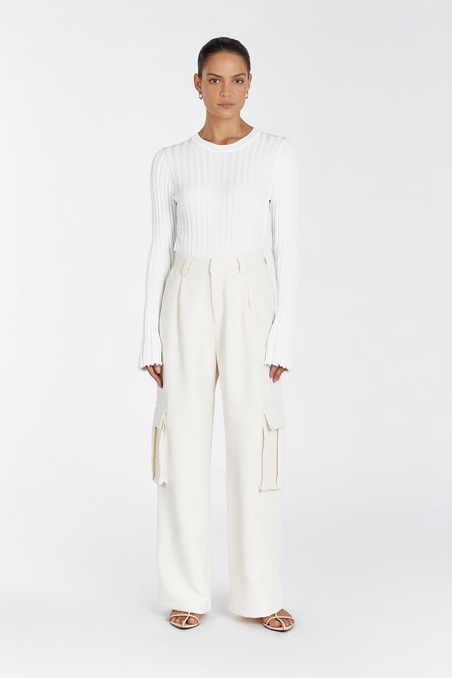 ADA OFF WHITE LONG SLEEVE KNIT TOP