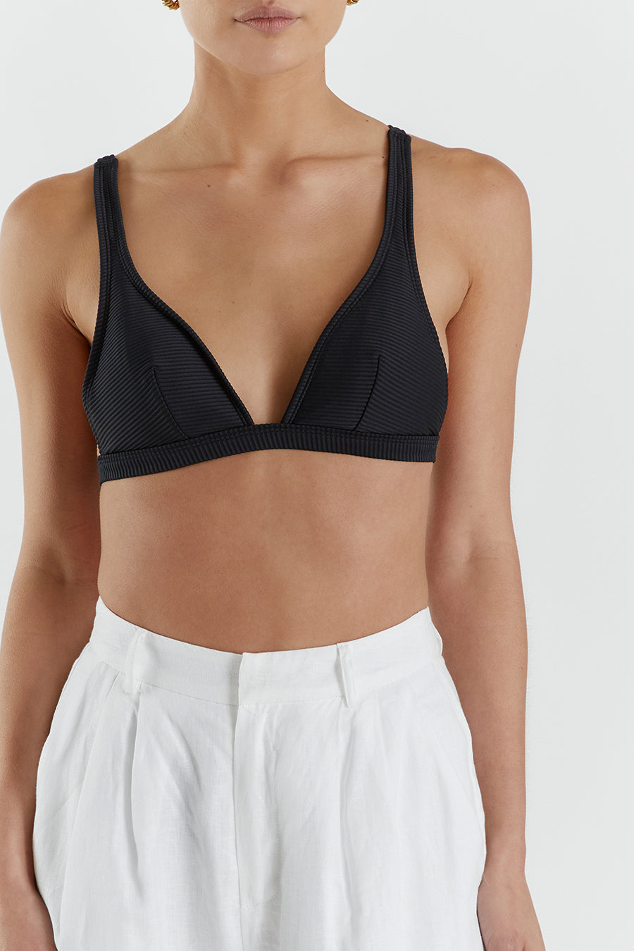 AMAYA BLACK TRIANGLE BIKINI TOP