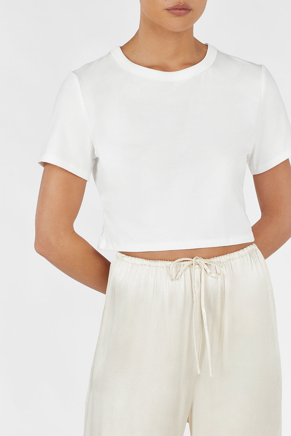 MYA CREAM SATIN PANT