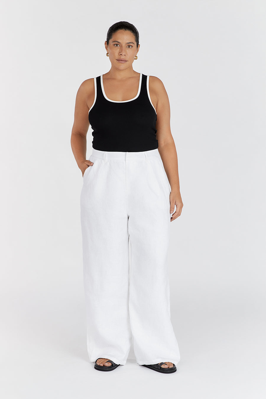 THEO BLACK CONTRAST TANK