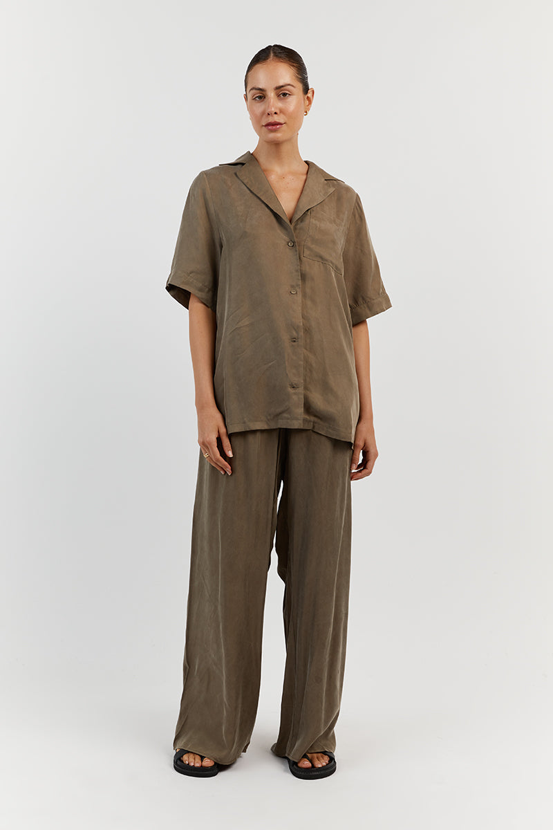 KINGSTON MOSS CUPRO WIDE LEG PANT