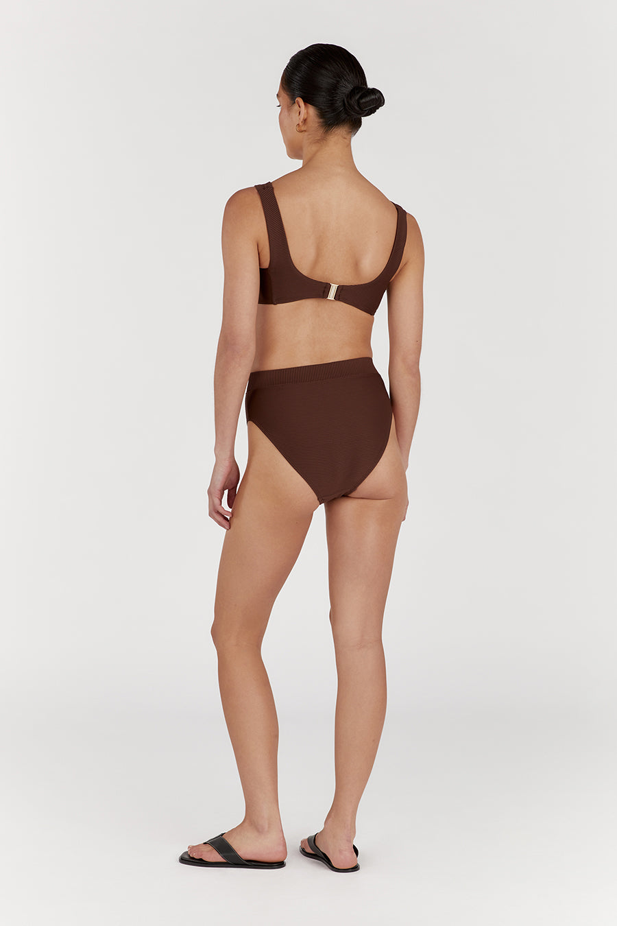 AMAYA CHOC RIB HIGH CUT BRIEF
