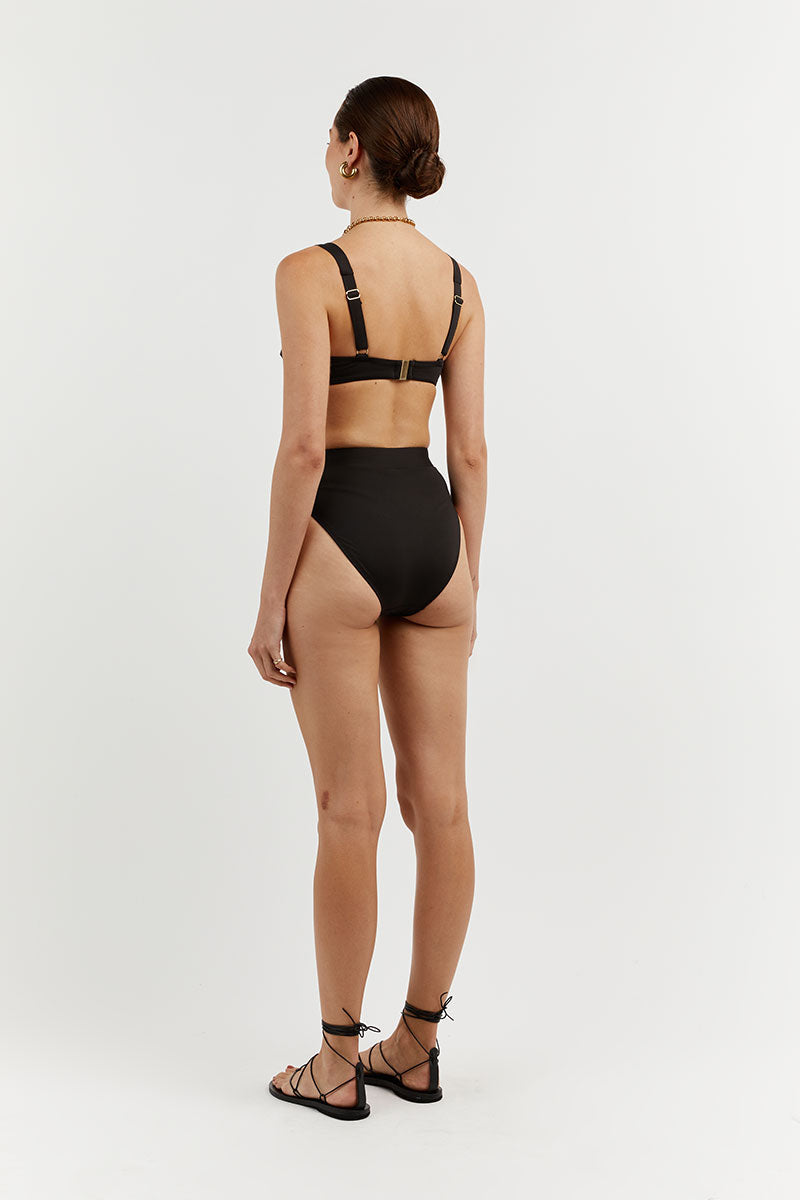 AMAYA BLACK SWIM BRALETTE TOP