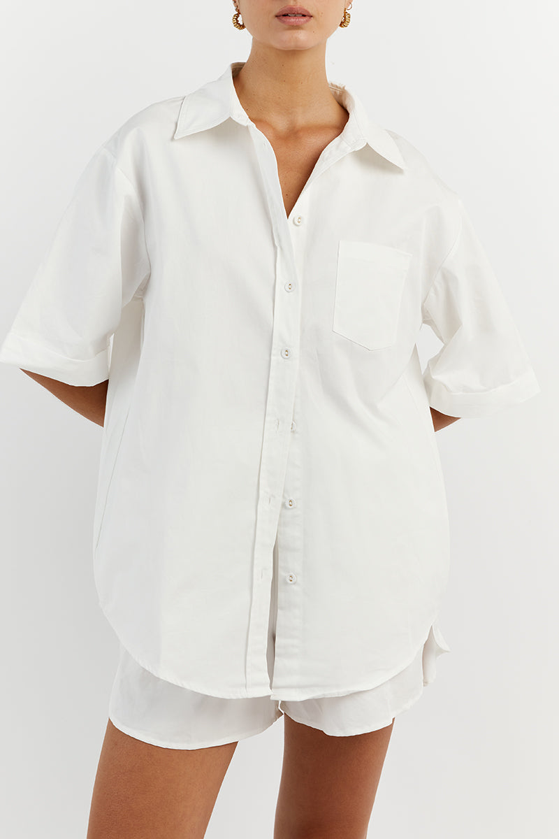 MAXIE WHITE COTTON SHIRT