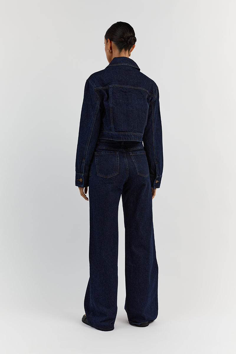 DEVIN INDIGO WIDE LEG DENIM JEAN