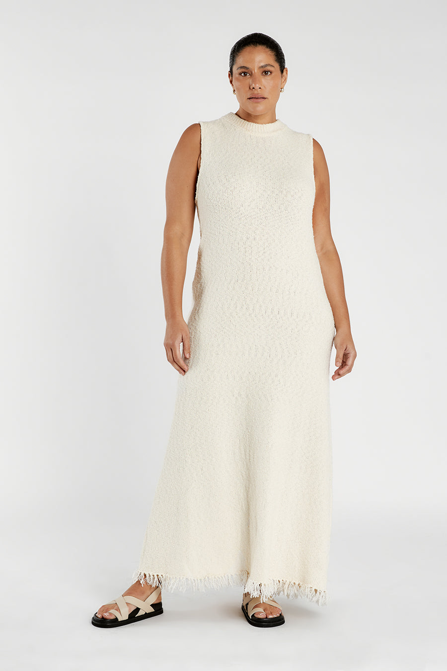 DAKOTA NATURAL HIGH NECK MAXI DRESS