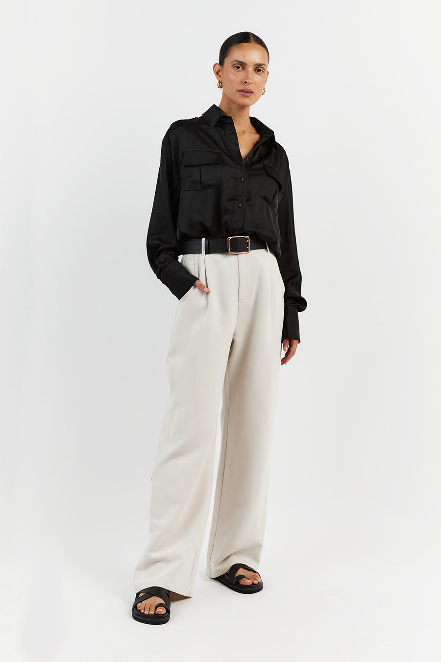 RUE BLACK LONG SLEEVE SHIRT