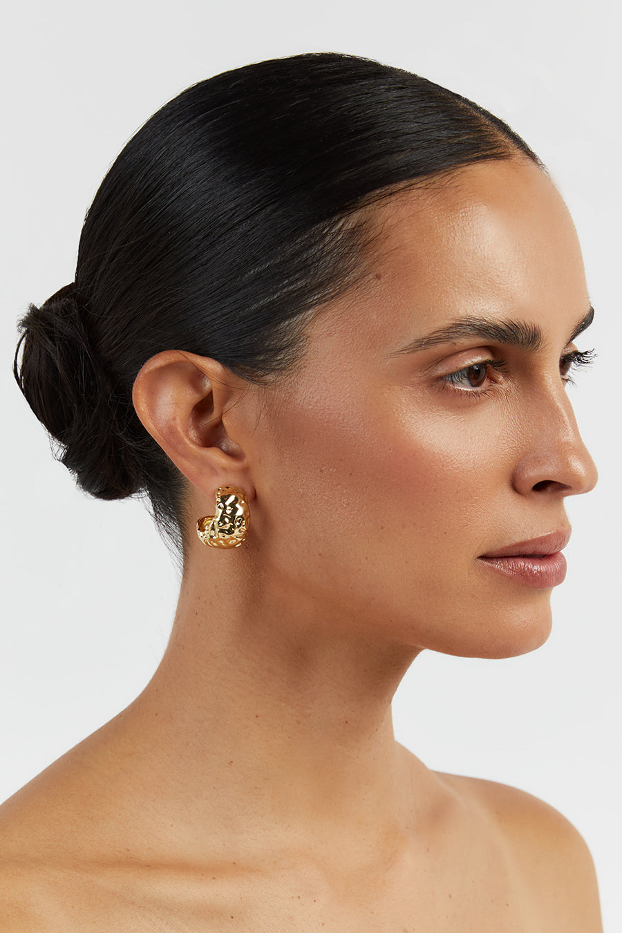 LUV AJ MOLTEN GOLD HOOPS