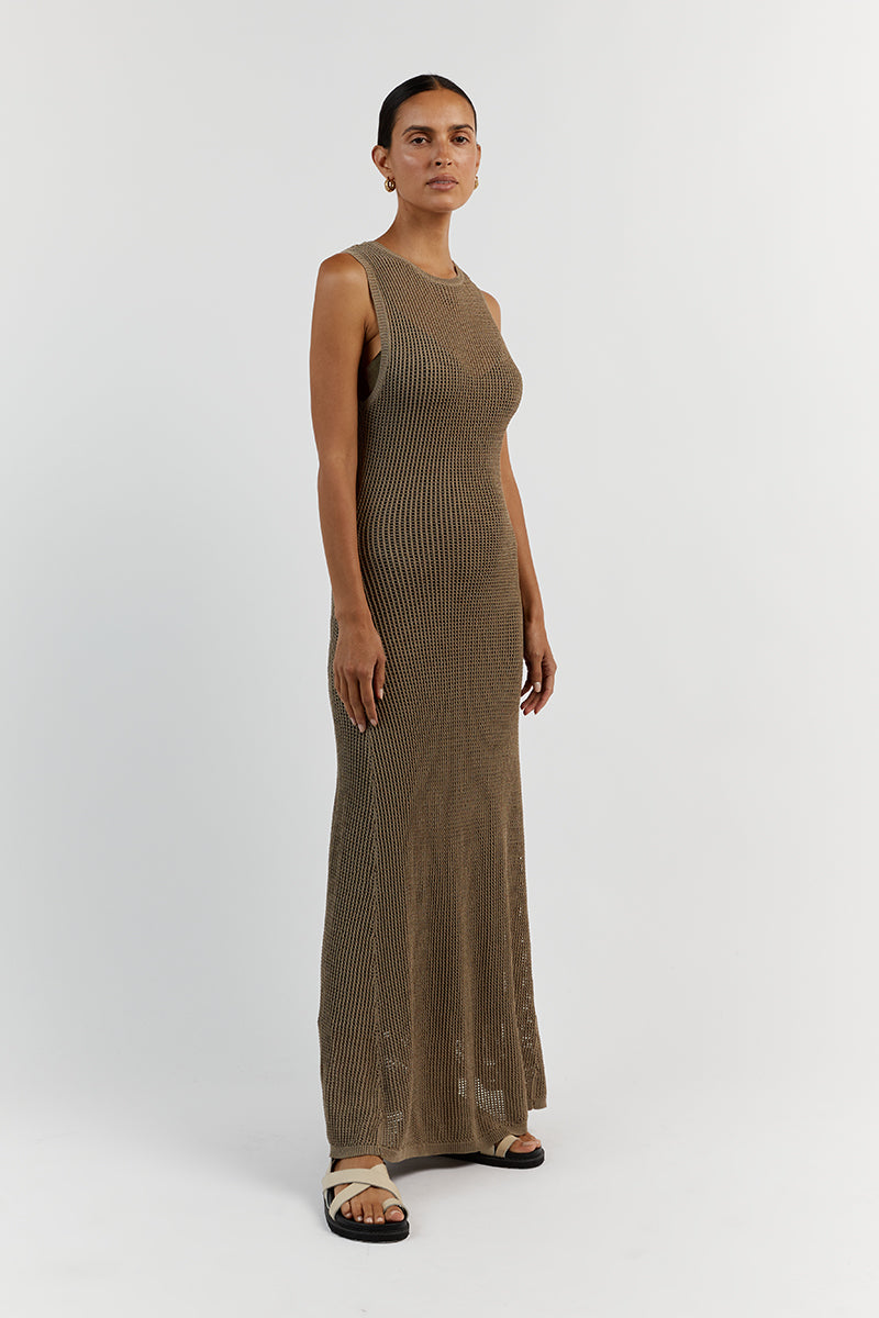 OPHELIA MOSS CROCHET MAXI DRESS